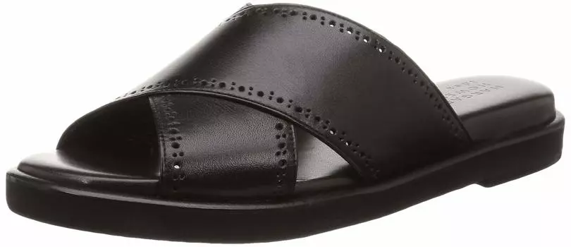 Howell Cross Belt Flat Mule Sandals 2651 Black medium E [Margaret Idea] Women s чёрный