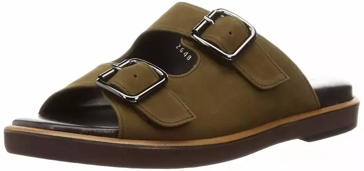 Howell Footbed Flat Mule Sandals 2648 Dark Oak small E [Margaret Idea] Women s