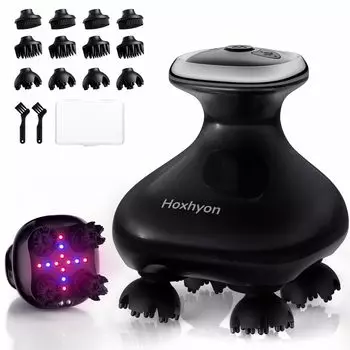 Hoxhyon Head Electric Scalp Scalp Scalp Применение для всего тела 3D Scalp Beauty Home IPX7 Бесшумное хранение Рождественский спа, щетка, эстетика, уход,