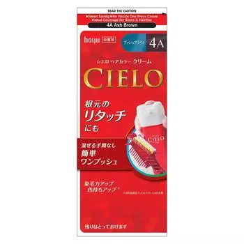 Hoyu Cielo Краска для волос EX Крем 4A 1-й агент 40 г 2-й агент 40 г 1 шт. (Пепел коричневый) + [Квази-наркотик] (х 1)