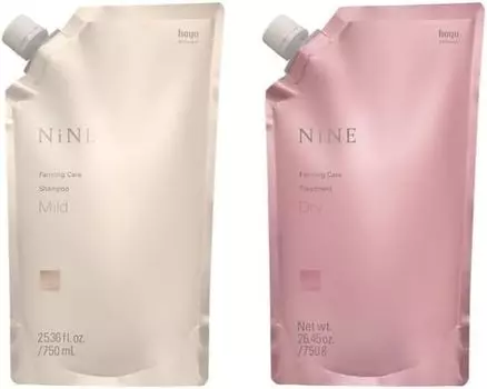 Hoyu Nine Укрепляющий шампунь для волос 750 мл, сухой уход 750 г, сменный блок +