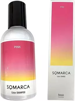 Hoyu Somarca Color Shampoo Розовый 150 мл Color Charge Розовый 130 г Набор + (Обработка цвета)