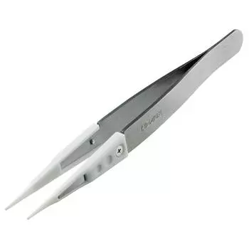 HOZAN Ceramic Tweezers Total Length 127mm Opening Width 10mm Tip Width 0.8mm P-646-C