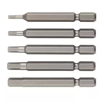 HOZAN Hex Bit 5 J-60-20 Set, Sizes, 2.5/3/4/5/6mm