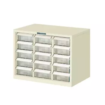 HOZAN Parts Cabinet Parts Case with Drawer 15 Heading and Fittings Stopper, Drawers, Card, Anti-Tip B-402