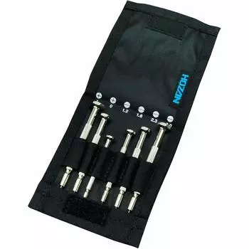 HOZAN Precision Screwdriver Set of 6 D-20 with Sewing Case