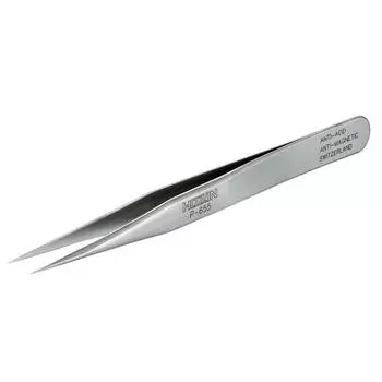 HOZAN Прецизионный полностью общая длина ширина раскрытия ширина кончика прямой тип пинцета, тип, немагнитный, 120 мм, 8 мм, 0,2 мм, P-655