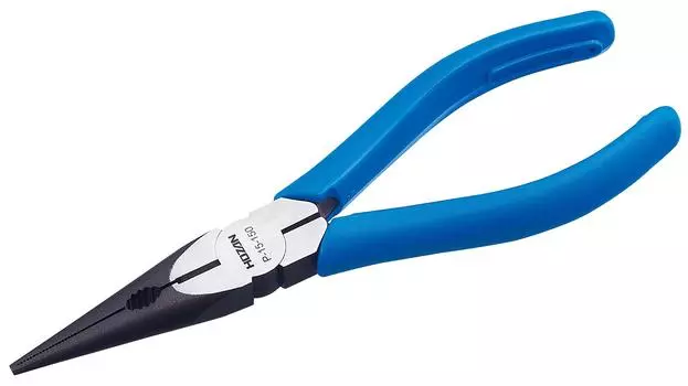 HOZAN Radio Pliers, Компактные универсальные плоскогубцы, Накатка, Накатное лезвие, Общая длина 163 мм P-15-150