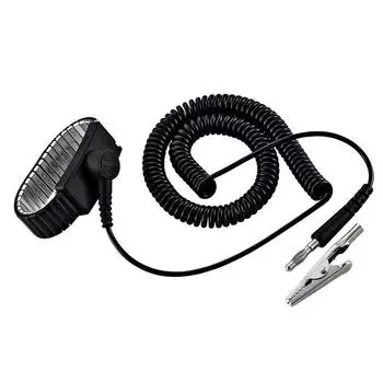 HOZAN запястье высокопрочный металл может быть использован в чистом эффективном ремешке длины шнура, антистатический браслет, тип, комнаты, 1,5 м F-155 чёрный