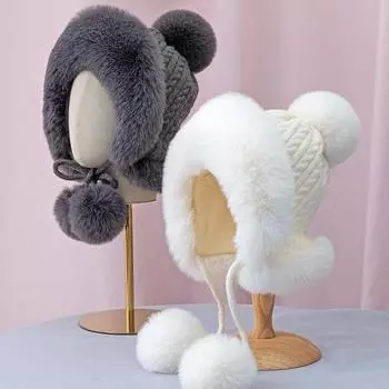 Хозяин-лавандовая шапка зимой плюс бархатные утолщенные осенние и зимние холодостойкие и теплые женские модные новые циклические шапки One Size чёрный