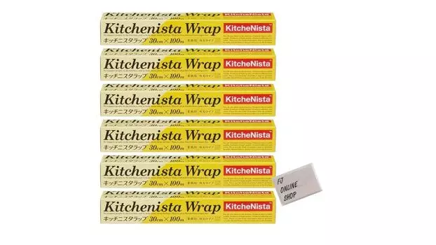 хозяйственная пленка KitchenNista 30 см x 100 м x 6 шт. с бонусом [Набор 6]