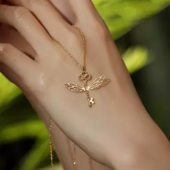 HP Potters Movie Косплей Ювелирные Изделия Стерлингового Серебра 925 пробы Крылатый Ключ Подвеска Ожерелье Костюм Аксессуары Реквизит для Женщин Подарки