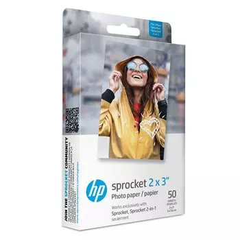HP Sprocket Photo Paper for HP Sprocket Portable Photo Printer 3 Adhesive 50 Sheets (2 x inches), Backing,