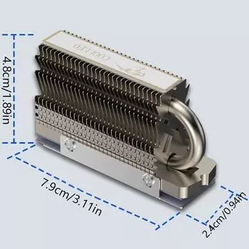 Hr-09 2280 M.2 твердотельный накопитель Aghp Heat Pipe Radiator Ssd Cooler полностью гальванизирован