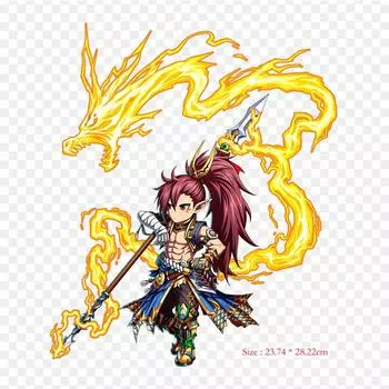 Brave Frontier Long Wikia Термотрансферная виниловая наклейка-патч для одежды DIY аппликации Моющиеся патчи