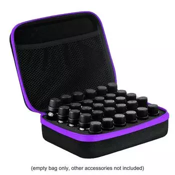 Хранение эфирных масел. Футляр для эфирного масла на 30 бутылок, органайзер для бутылок с эфирным маслом на 5 мл, 10 мл, 15 мл. синий