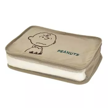 Хранение дорожная сетчатая сумка для хранения лицо школа Чарли Браун [Снупи] косметичка, косметичка, сумка, органайзер, вышивка, женская, мужская, дорожная, поездка, взрослый, студент,