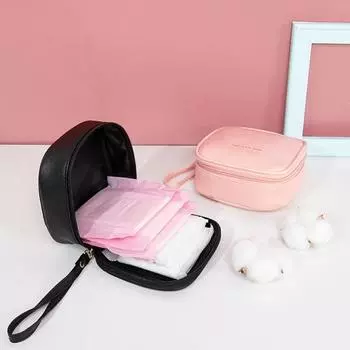 Хранение Легкий Практичный Застежка-молния Для Женщин Девочек Мешочек Для Тампонов Мешочек Для Тампонов розовый