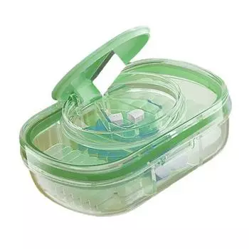 Хранение лекарств 2 в 1 разделитель для таблеток диспенсер для переноски разделитель для таблеток для женщин белый