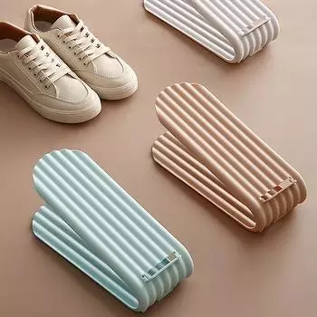 Хранение обувиДвойная утолщенная регулируемая полка для обувиШкаф для обувиМногоуровневые отделенияОрганизация обувиКоробки для обувиШкафы для обуви