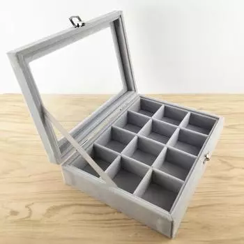 Хранение сережек Красиво выглядящее Легко хранить Легкие сетки Бархатная шкатулка для безделушек для сада B