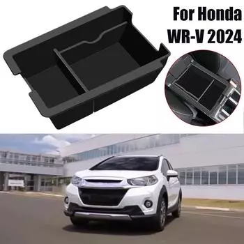 Хранение в салоне автомобиля Автомобильные аксессуары Para Auto Center Control Armrest Box Organizer Storage Box Item For HONDA WR-V DG 2024 чёрный