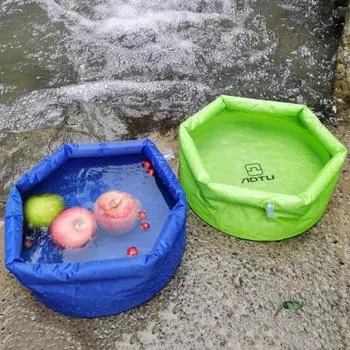 Хранение воды Кемпинг Водяной насос для ведра с водой Быстро надувное моющее ведро Инструмент для улицы синий