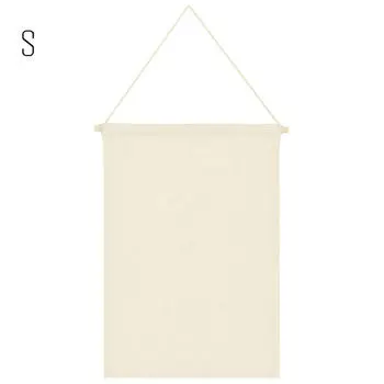 Хранение значков Дисплей Ткань Подвесной Флаг Брошь Доска Организатор Держатель Значка S size flat corner бежевый