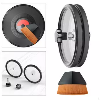 Хранитель этикеток для виниловых пластинок LP. Очистка. Сохранение с помощью кисточки. белый