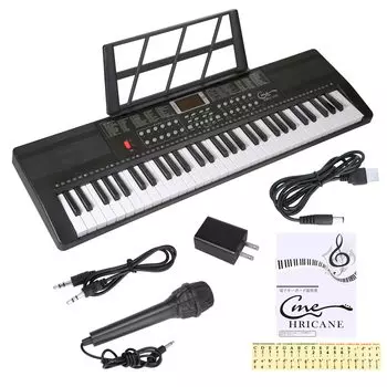 Hricane Electronic 61 200 200 60 Demo Оснащен ЖК-дисплеем, светящимися музыкальными японскими наушниками, в комплект входят USB-кабель и руководство по эксплуатации на японском языке