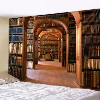 Христианская церковь, фреска, фэнтезийная сцена, украшение для дома, гобелен, гобелен с мандалой, богемный декоративный гобелен 100x75cm