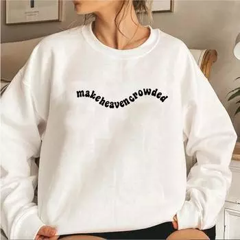 Христианская толстовка с круглым вырезом Make Heaven переполненные толстовки с капюшоном с библейскими стихами унисекс пуловеры с длинными рукавами уличная одежда топы унисекс 2XL