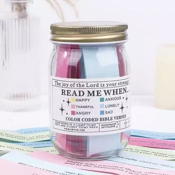 Христианские открытки банка красочные библейские стихи банка ручной работы христианская красочная библия банка стекло наилучшие пожелания записка для чтения Рождество