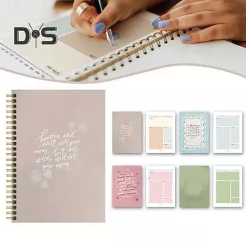 Христианский блокнот с катушкой ниток Религиозный журнал Женский блокнот для изучения Библии Церковные духовные события Христианские канцелярские принадлежности светло-розовый