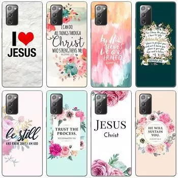 Христианский чехол с Библией Иисусом Христом для Samsung Galaxy S20 S21 FE S10 Lite Note 20 10 Lite S8 S9 + S10E S10 Plus, ультра черный чехол Samsung Note 10