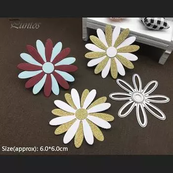 Хризантема Металлические Вырубные Штампы DIY Скрапбукинг Тиснение Бумага Карты Трафарет
