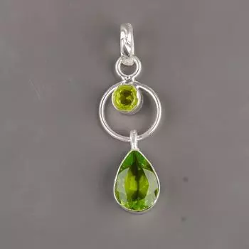 Хризолит Драгоценный Камень 925 Стерлинговое Серебро Ювелирные Изделия Подвеска Ручной Работы 1.80 Подарок Для Мамы PP-10-8