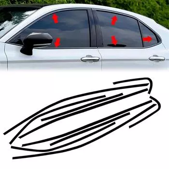 Хром Удаление Затемнение Накладка Отделка Окна Ярко-Черный Для Toyota Camry 2018-23