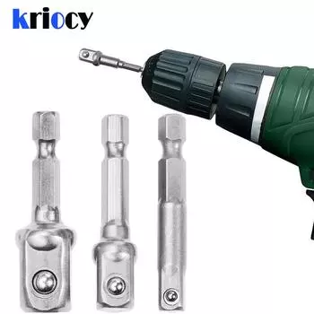 Хром-ванадиевая сталь, адаптер для шестигранного хвостовика на 1/4 , 3/8 , 1/2 , удлинитель, набор шестигранных бит, электроинструменты, плотно новейший