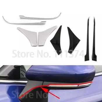 Хромированная боковая полоса заднего вида для Toyota Camry XV 70 2018, накладка на зеркало, украшение из нержавеющей стали, ABS