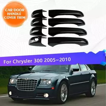 Хромированная накладка на дверную ручку автомобиля для Chrysler 300 300C 2005 ~ 2010, набор с защитой от царапин, хромированные внешние детали Metallic Silver 4pcs