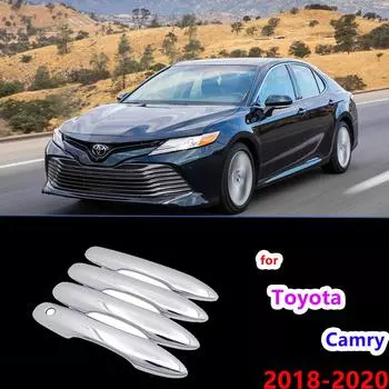 Хромированная накладка на ручки для Toyota Camry Daihatsu Altis XV70 70 2018, автомобильные аксессуары, наклейки, автостайлинг 2 Keyless Entry