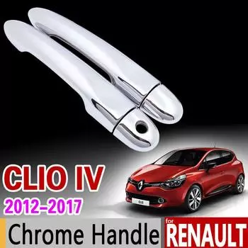 Хромированная накладка на ручку для Renault Clio IV Clio 4 MK4 2012 2013 2014 2015 2016 2018 автомобильные аксессуары