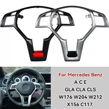 Хромированная накладка на рулевое колесо автомобиля для Mercedes Benz ABCE GLK GLA CLA CLS Class W176 W204 W212 X156 C117 W246 W218