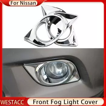 Хромированная передняя противотуманная фара, 2 шт., наклейка для Nissan Versa Latio Almera Sunny 2011 2012 2013 2014 2015 2016 2017