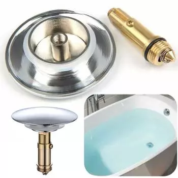 Хромированная раковина Click Clack для сбора отходов, всплывающая раковина для ванны, набор болтов с кнопочной заглушкой