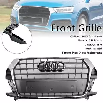 Хромированная решетка переднего бампера 8U0853653M подходит для Q3 8U 2016-2018 фейслифт