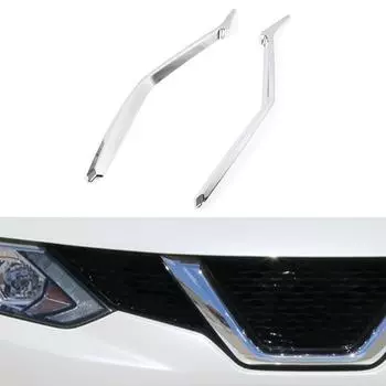 Хромированная сетчатая накладка для передней решетки Nissan Qashqai J11 2014 2015 2016 2017 SL