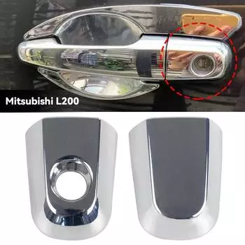 Хромированная защитная крышка ручки задней двери автомобиля, внешняя модификация, крышка ручки ABS для Mitsubishi L200 2005-2015, правая и левая