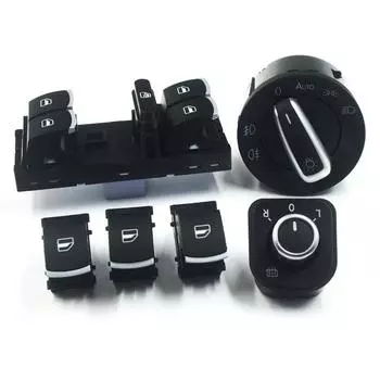 Хромированное электрическое окно, заднее боковое зеркало, фара, противотуманный переключатель управления для Vw Jetta Golf 5 6 Golf Gti Tiguan Passat B6 Cc